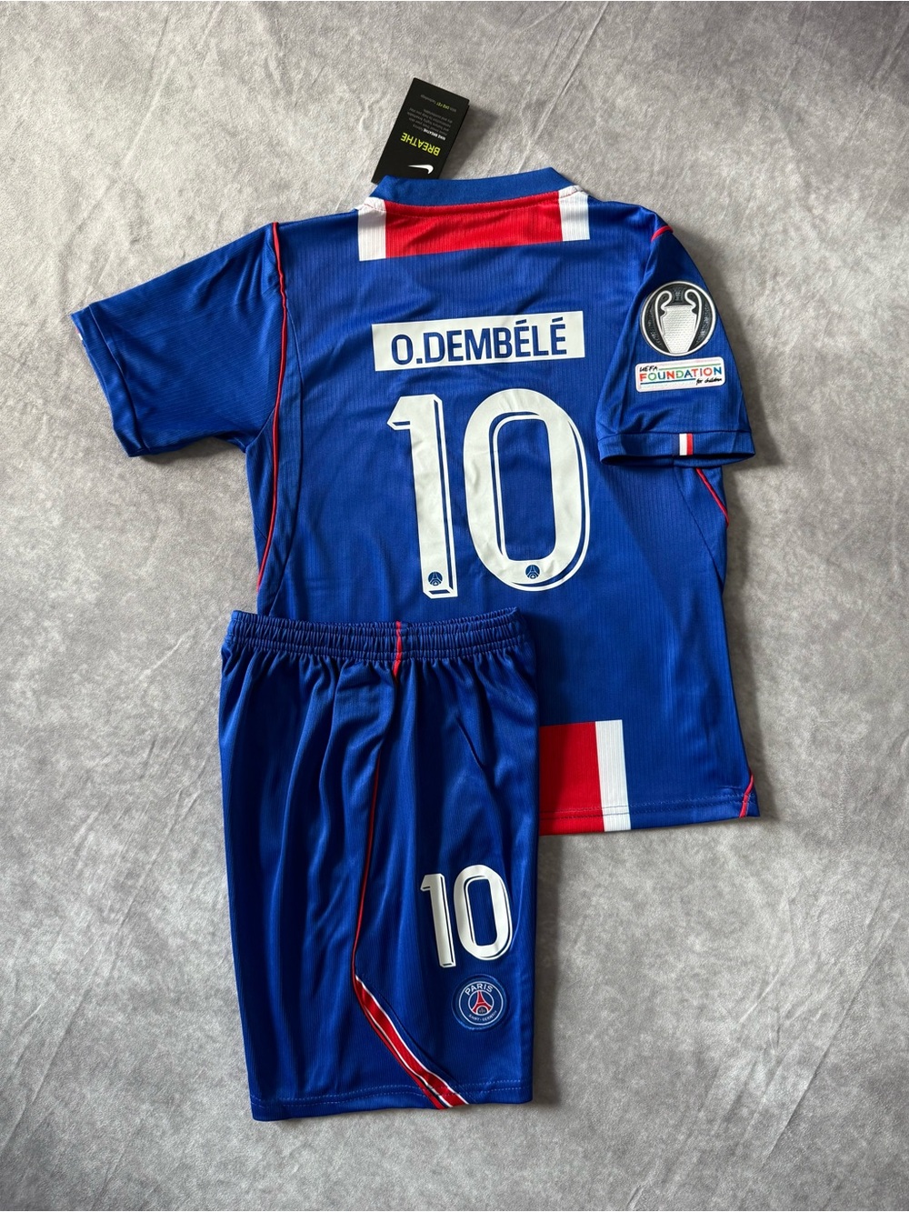 Paris Saint-Germain Blue Kids' Soccer Set - Dembele #10